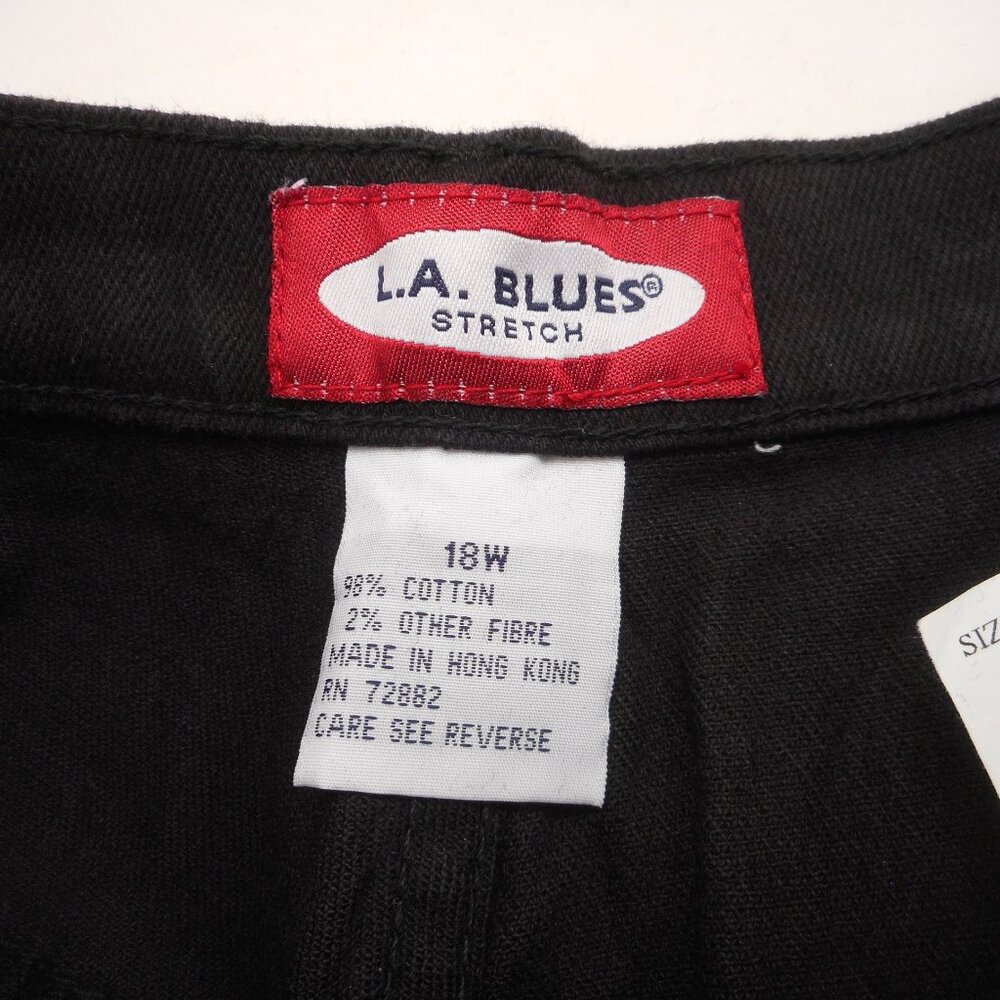 L A Blues Jeans Women's plus size 18W Black Bare Back NWT Vintage High Waist - Picture 6 of 9